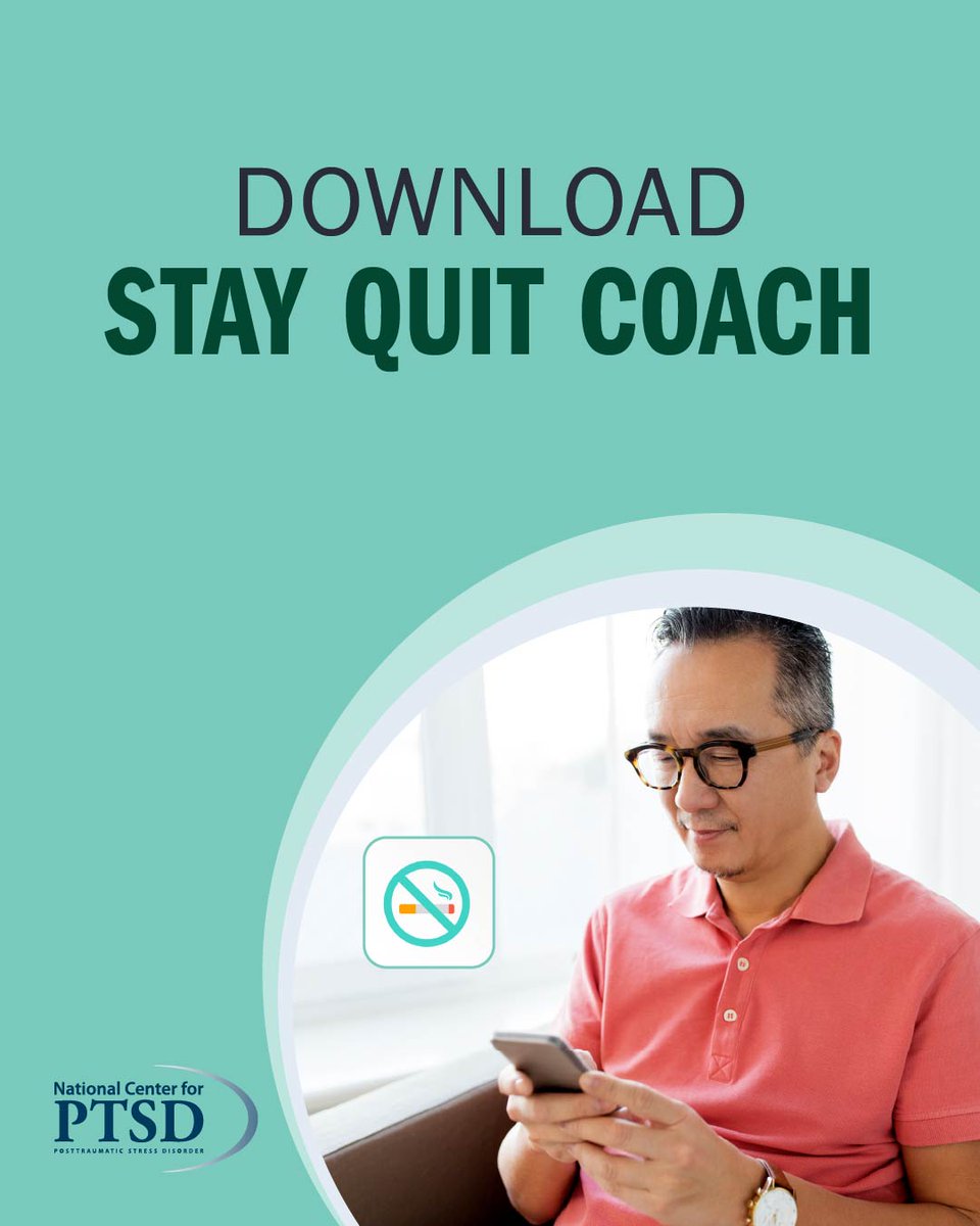 VA_PTSD_Info's tweet image. Looking to quit or reduce tobacco use? Stay Quit Coach can help. The app offers interactive tools, support resources, and personalized coping plans to manage urges. Get started:
ptsd.va.gov/appvid/mobile/…