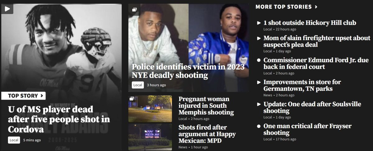 toddstarnes's tweet image. Mayor Paul Young says Memphis has never been safer. This is today's front page of WREG-TV in Memphis: Follow @Mighty990KWAM for Memphis news.