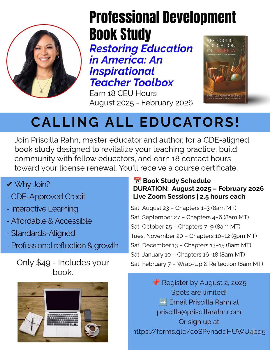 RahnforDougCo's tweet image. 📚 Teachers, Are You Ready to Restore Passion and Purpose in Your Classroom? ✨
My new book, Restoring Education in America: An Inspirational Teacher Toolbox, is now available — and I’m launching a book study just for you! 🙌
✅ Reflect on your “why”
✅ Get practical tools for…