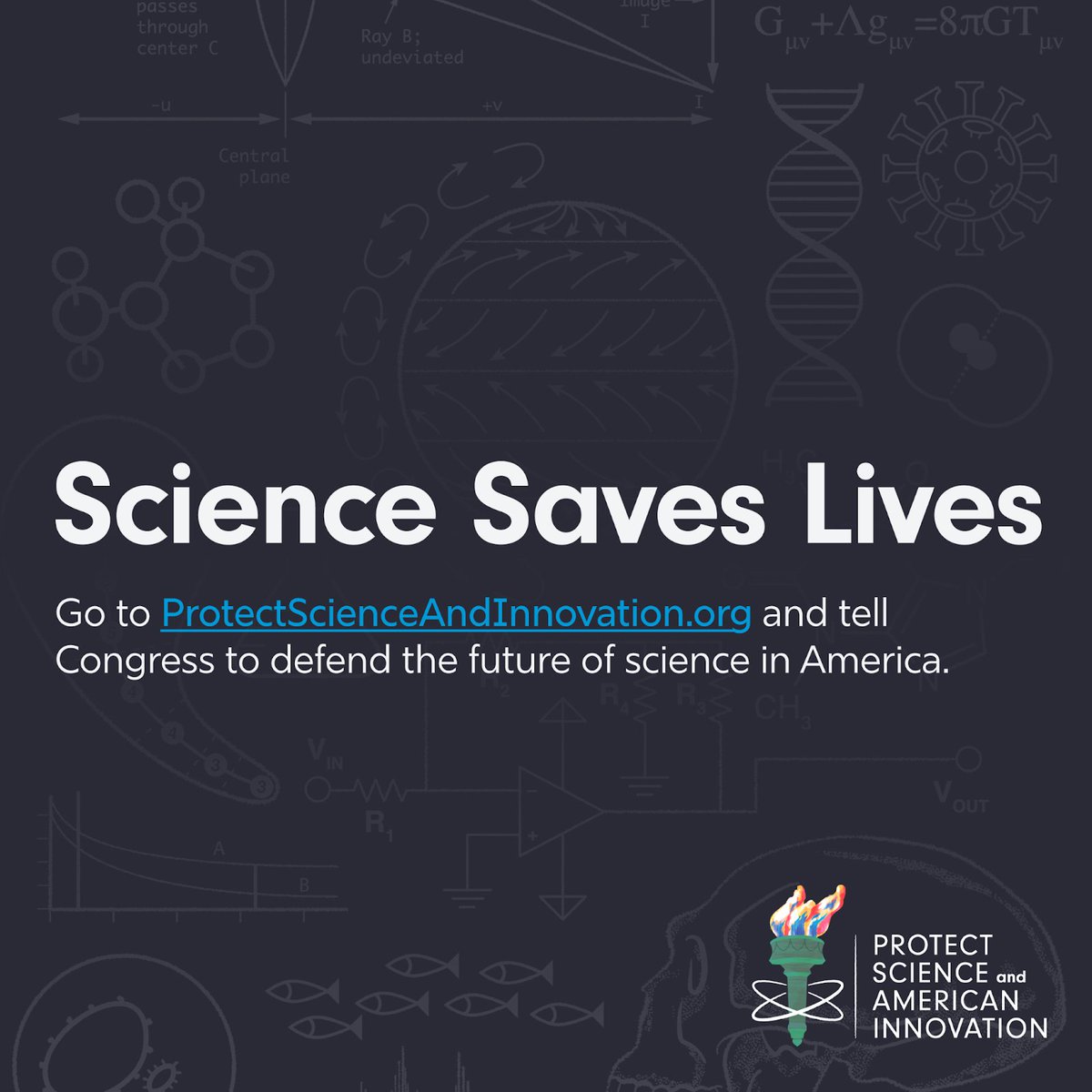 RonConway's tweet image. Science and innovation make our lives better—and they’re under attack.
Contact your reps and tell them to reject funding cuts: ProtectScienceAndInnovation.org