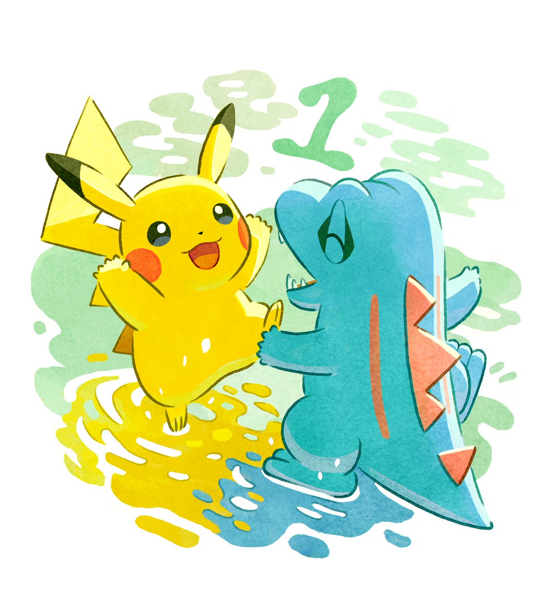 Pokemon's tweet image. Jump for joy with Totodile and Pikachu, Trainers. 🙌
Our next #PokemonPresents is tomorrow!
