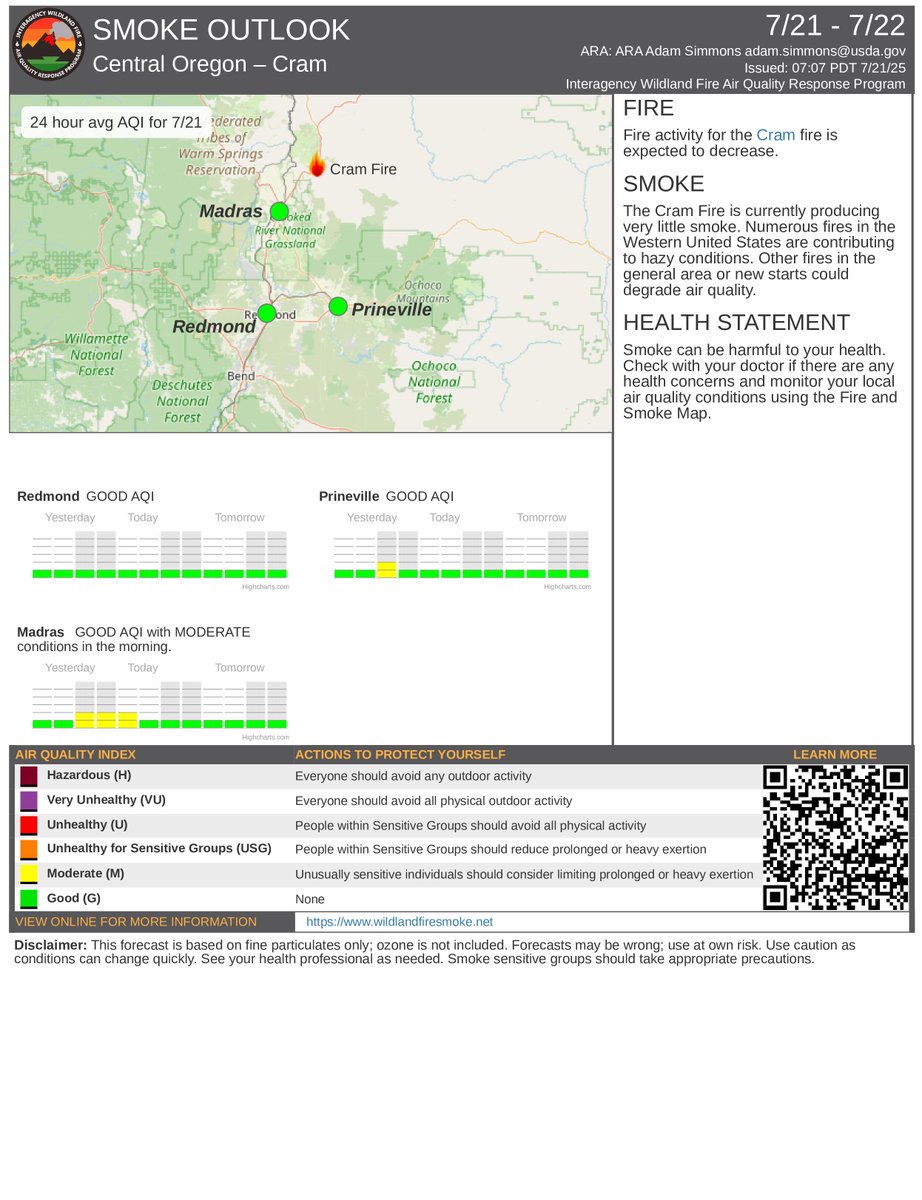 CentralORFire's tweet image. #CramFire Morning Update for July 21 is posted on Inciweb at inciweb.wildfire.gov/incident-publi…