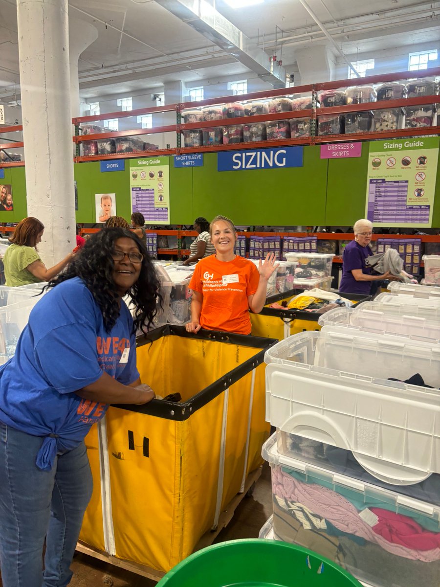 CVPatCHOP's tweet image. CVP out and about in the community: Olivia Best, MS and Malika Cooper recently attended a Partner Appreciation Event at @C2CPhiladelphia that included an opportunity to assemble clothing packs. 👕🛍️