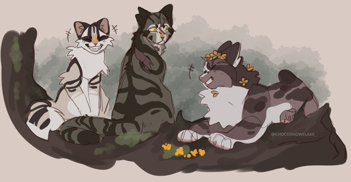 chocosnowflake_'s tweet image. Im okay! Sorry i rarely post here. My treatment keep me away from massive social medials &amp;lt;3
I have been going back to my first love, the warrior cats fandom. So i have been drawing A LOTS, of cats. If you have my on TH or bluesky you prolly have seen it jsjs
#warriorcats #wc #oc