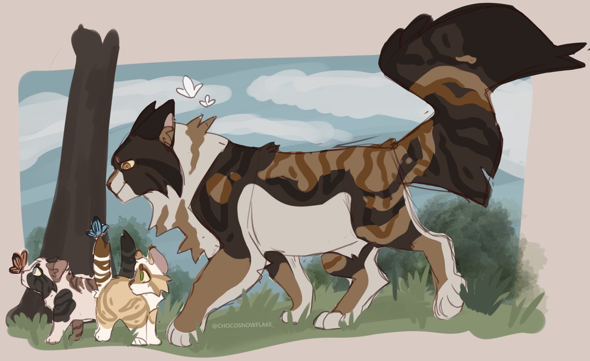 chocosnowflake_'s tweet image. Im okay! Sorry i rarely post here. My treatment keep me away from massive social medials &amp;lt;3
I have been going back to my first love, the warrior cats fandom. So i have been drawing A LOTS, of cats. If you have my on TH or bluesky you prolly have seen it jsjs
#warriorcats #wc #oc