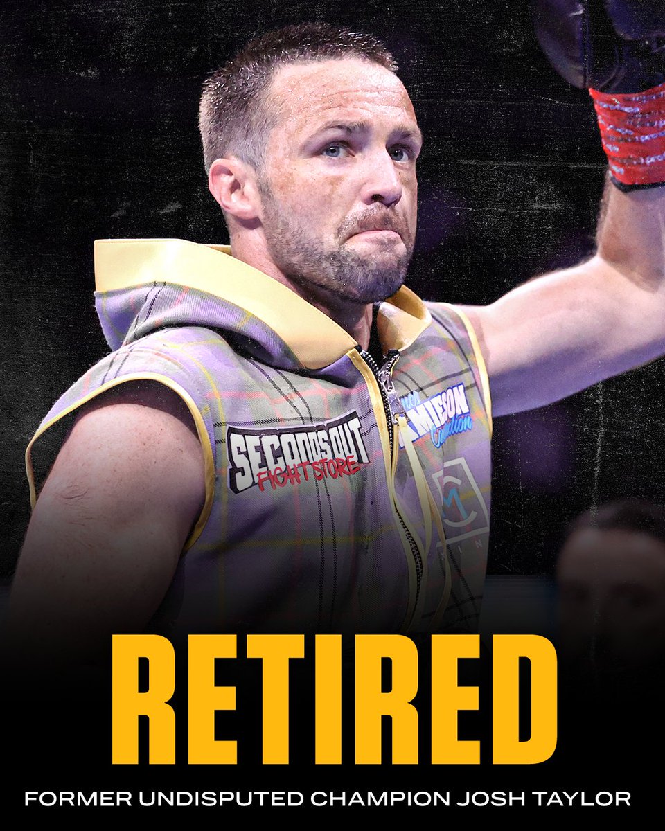 ESPNRingside's tweet image. Former undisputed champion Josh Taylor has retired from boxing due to a recurring eye injury, he announced on social media.