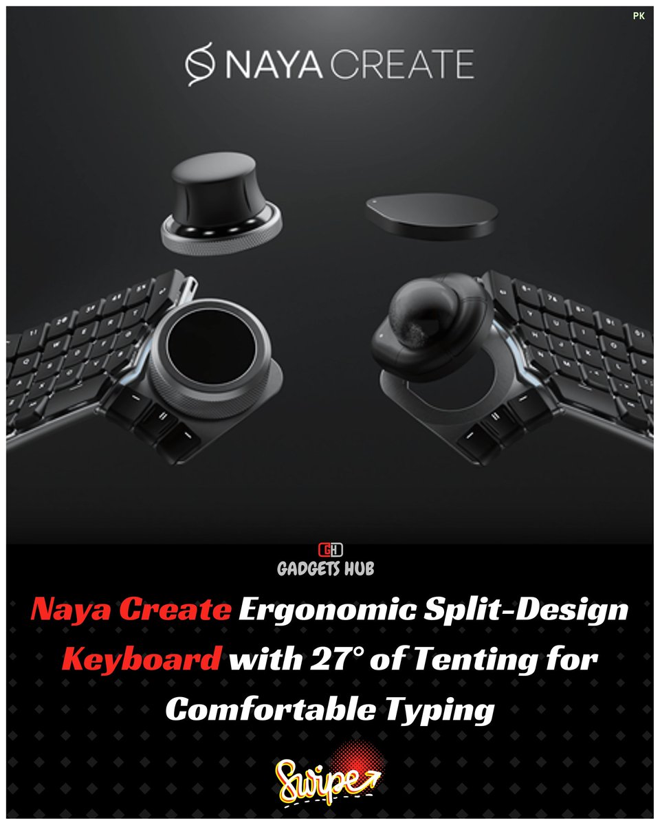 GadgetsHub10's tweet image. Unleash your creativity with the Naya Create keyboard! This innovative device adapts to your needs, offering customizable features that inspire every type of project or task. #NayaCreate #KeyboardRevolution #TechThatTransforms #InnovativeDesign #UnleashCreativity