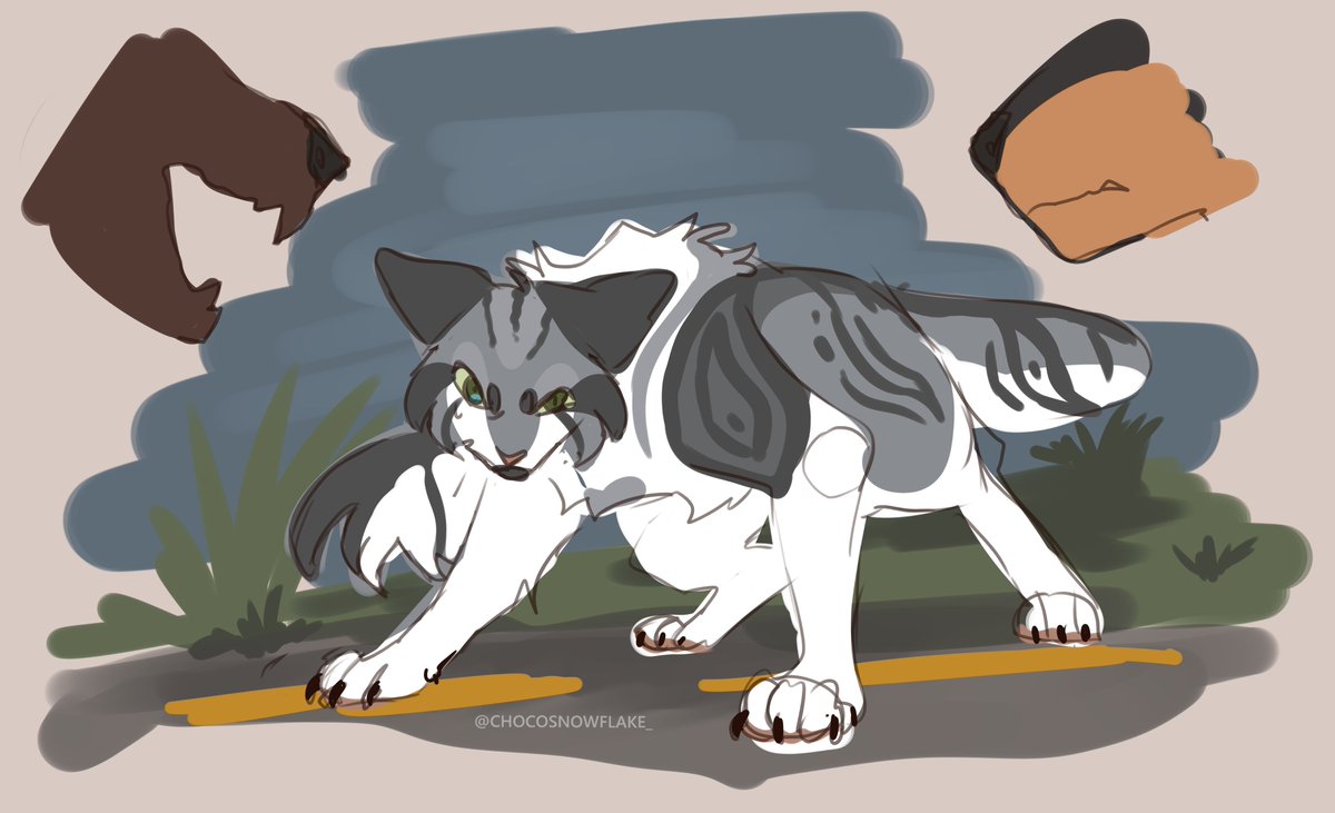 chocosnowflake_'s tweet image. Im okay! Sorry i rarely post here. My treatment keep me away from massive social medials &amp;lt;3
I have been going back to my first love, the warrior cats fandom. So i have been drawing A LOTS, of cats. If you have my on TH or bluesky you prolly have seen it jsjs
#warriorcats #wc #oc