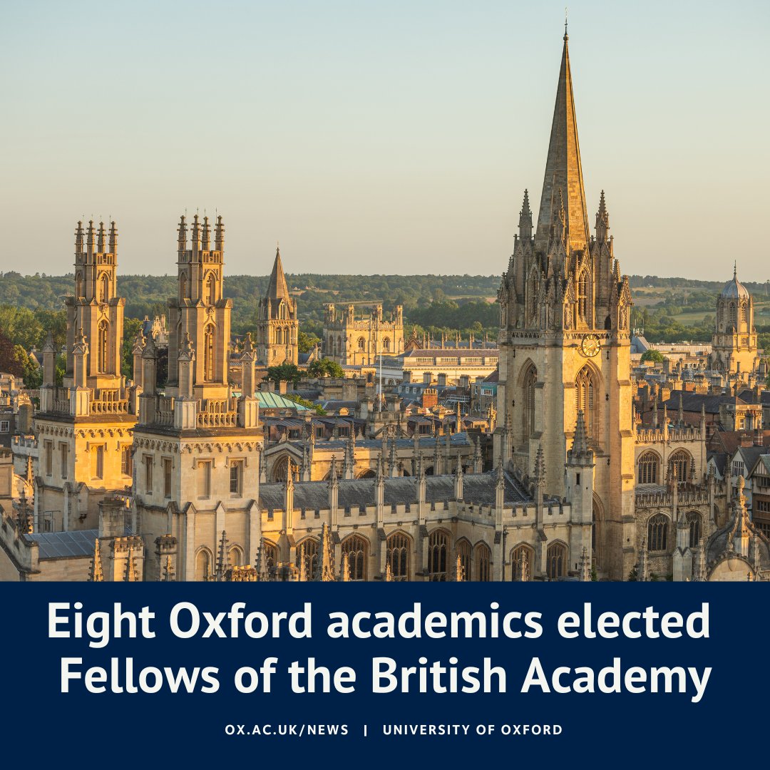 University of Oxford (@uniofoxford) on Twitter photo Eight Oxford academics have been made Fellows of the British Academy in recognition of their outstanding contributions to the humanities and social sciences.
Congratulations to:
- Prof Peter Thonemann
- Prof Stefan Nicolaas Dercon
- Prof Margaret Hillenbrand
- Prof Lionel David Eight Oxford academics have been made Fellows of the British Academy in recognition of their outstanding contributions to the humanities and social sciences.
Congratulations to:
- Prof Peter Thonemann
- Prof Stefan Nicolaas Dercon
- Prof Margaret Hillenbrand
- Prof Lionel David