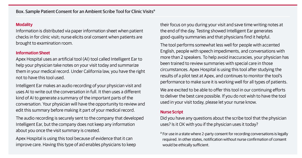 JAMA_current's tweet image. The use of #AI tools in health care raises questions about patient informed consent, necessitating a framework to decide when disclosure is needed.
Learn more in this Perspective.
🔗 ja.ma/4116uE5