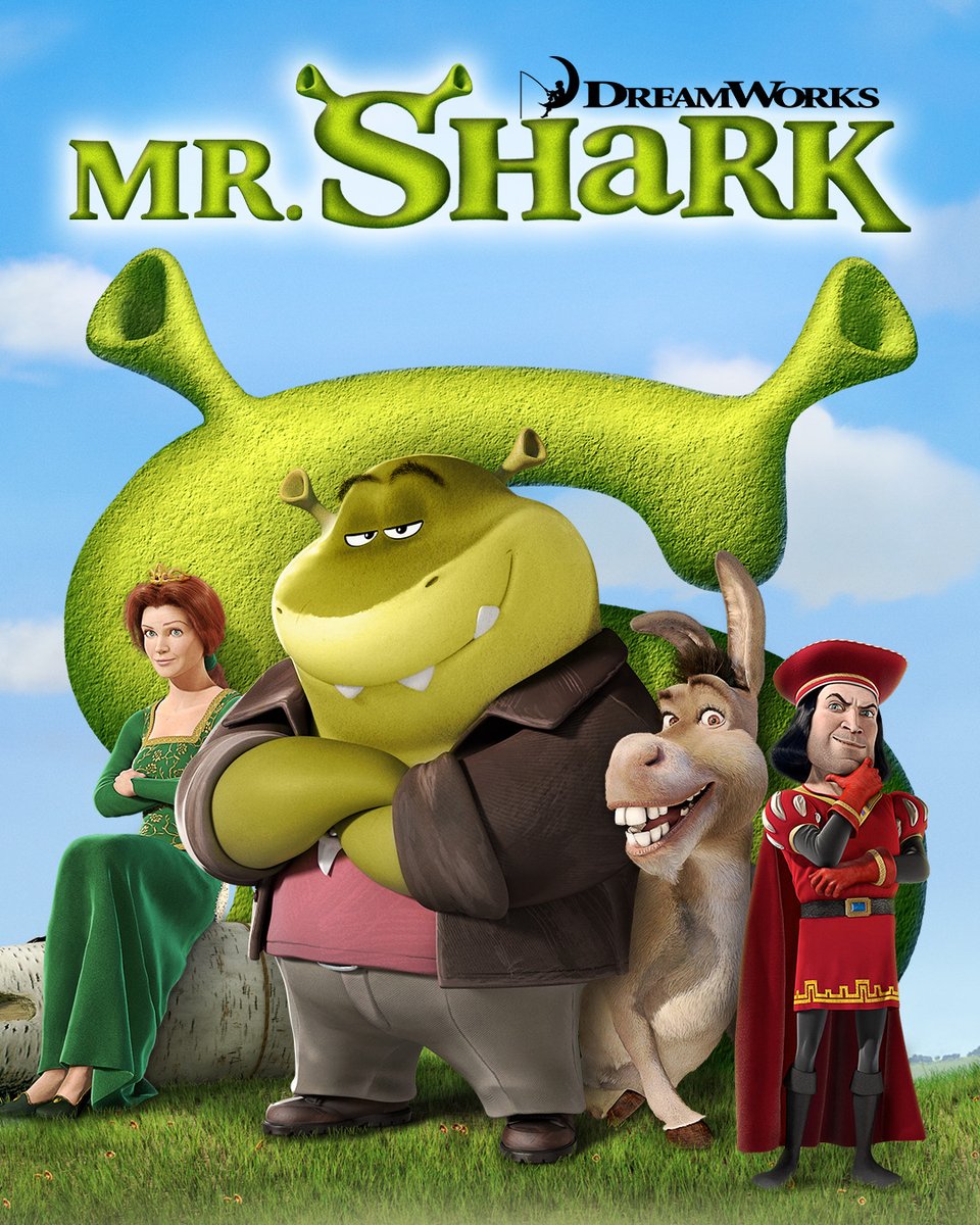 Dreamworks's tweet image. Mirror, mirror on the wall… who’s the least convincing Shrek of all?
See #TheBadGuys2 in theaters August 1! #SharkWeek