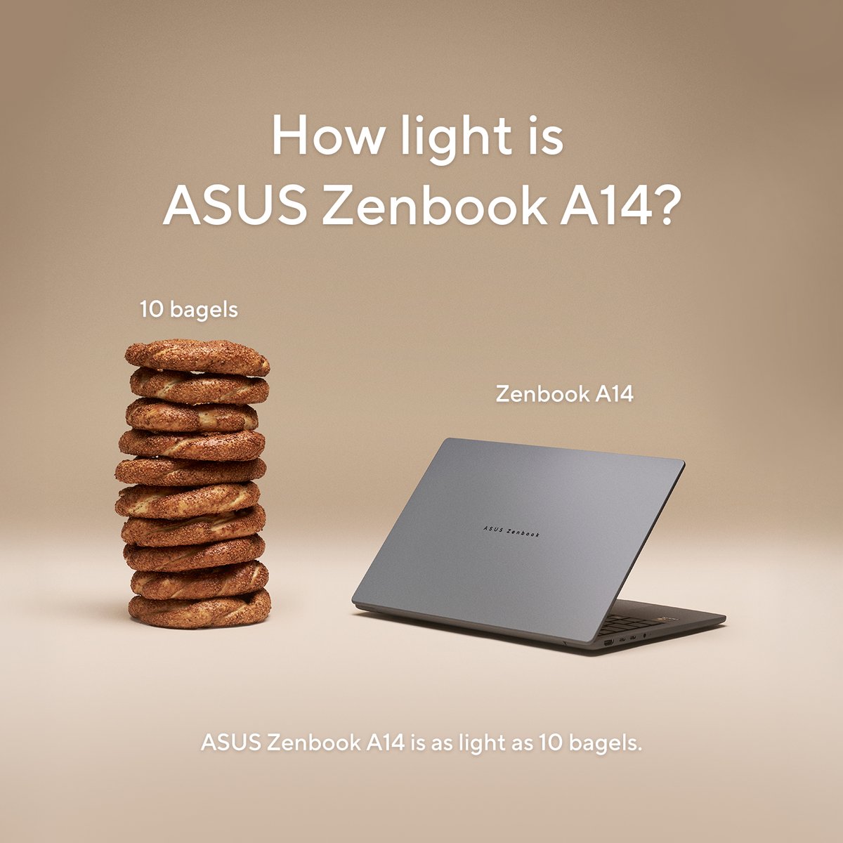 ASUSUSA's tweet image. ✨ So light, it might float away! 👀
Swipe to see just how featherweight the #ASUS #Zenbook A14 really is. 🪶💻
What would you compare it to? Drop your answer below! 💭
#DesignYouCanFeel | Explore more on us.asus.click/zba14
