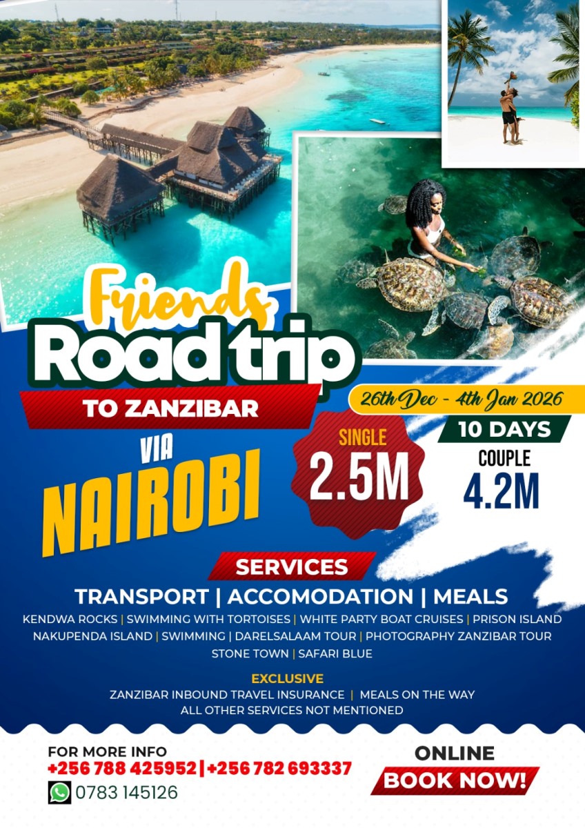 samuelkeeya1's tweet image. Book your 10-Day Zanzibar Adventure - Unforgettable Memories Await
@Mamerito @RespTourismUG #zanzibar #Tours