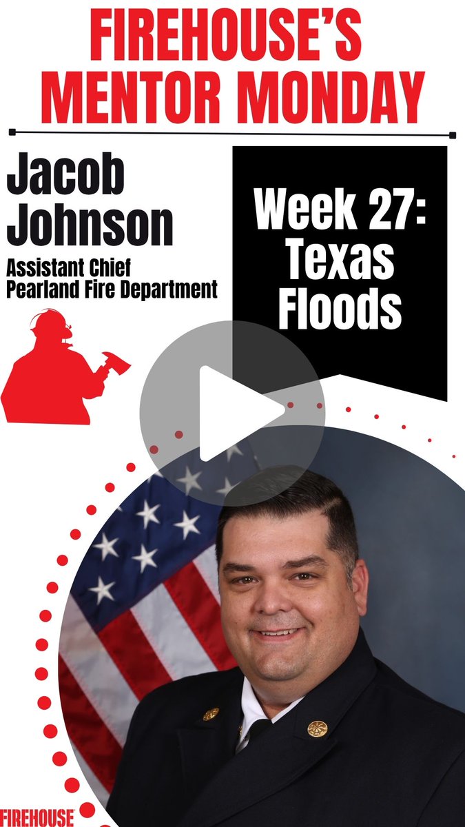 FirehouseNews's tweet image. In Week 27 of #FirehouseMentorMonday, Jacob Johnson discusses the recent flash flooding in Texas, and how natural disasters can happen at any time. #Mentoring #Firefighter
Week 27: youtube.com/watch?v=97N9cC…
Entire series: youtube.com/playlist?list=…