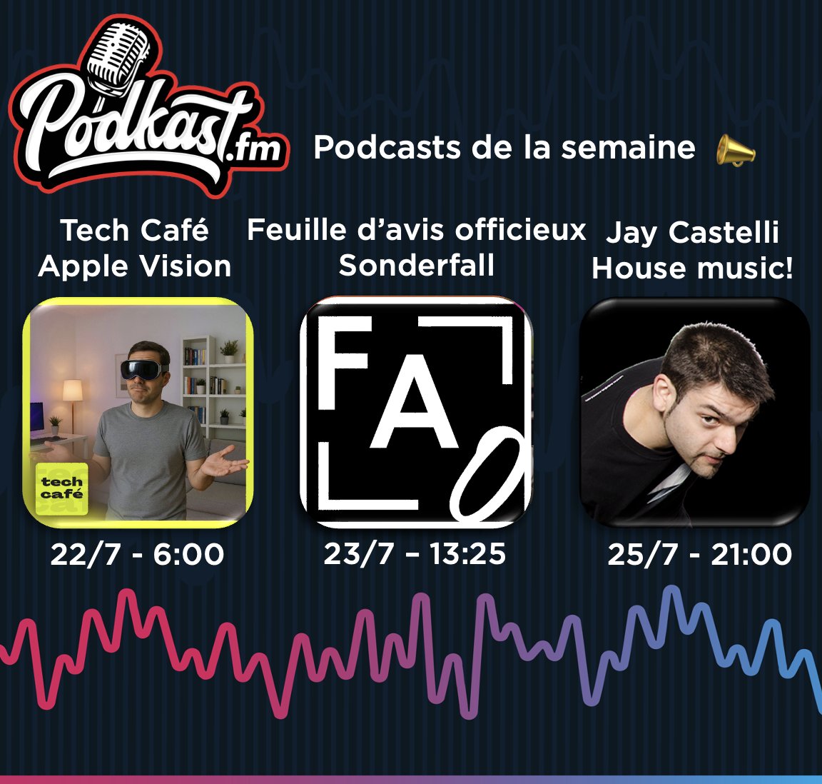 Allez, vous pouvez demander les #podcasts de la semaine même en vacances 🎧