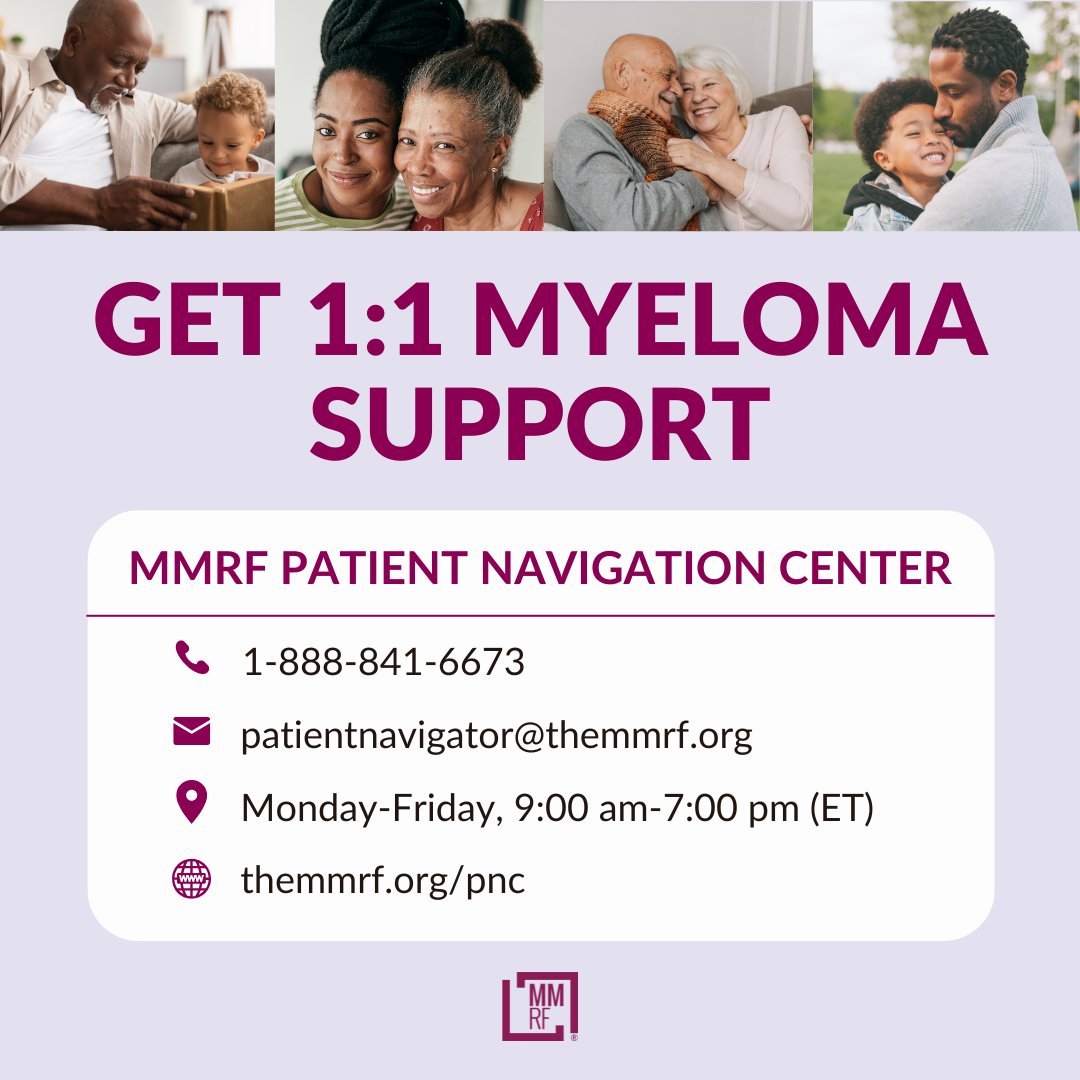 theMMRF's tweet image. You&apos;re not alone. Our professional Patient Navigators, with deep oncology expertise, are here to support you with trusted info, a perspective on #myeloma treatment, and a listening ear.

📞 1-888-841-6673
🌐 themmrf.org/support/patien…

We’re here for you!