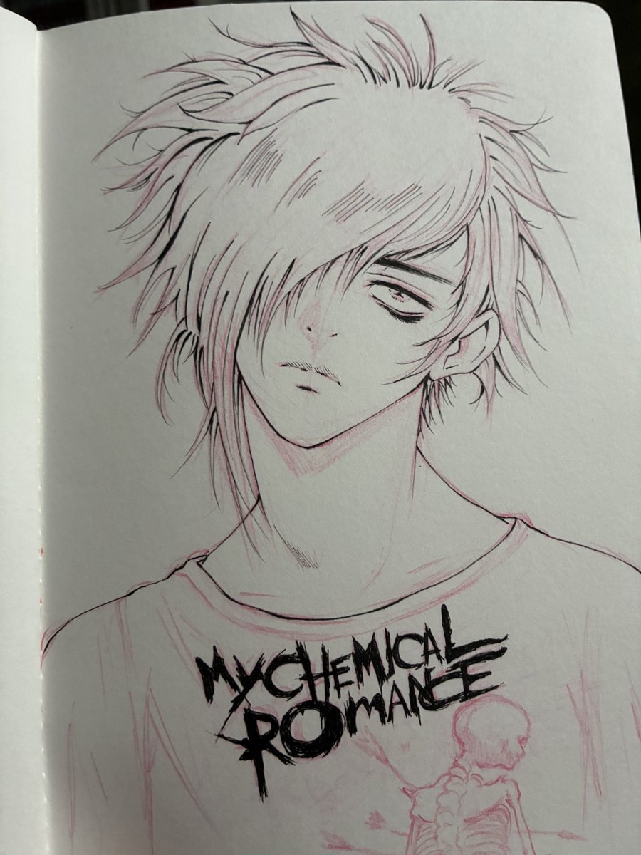DesignatedSally's tweet image. Today’s sketch tshirt
WIP
#sketchbook #mychemicalromance
