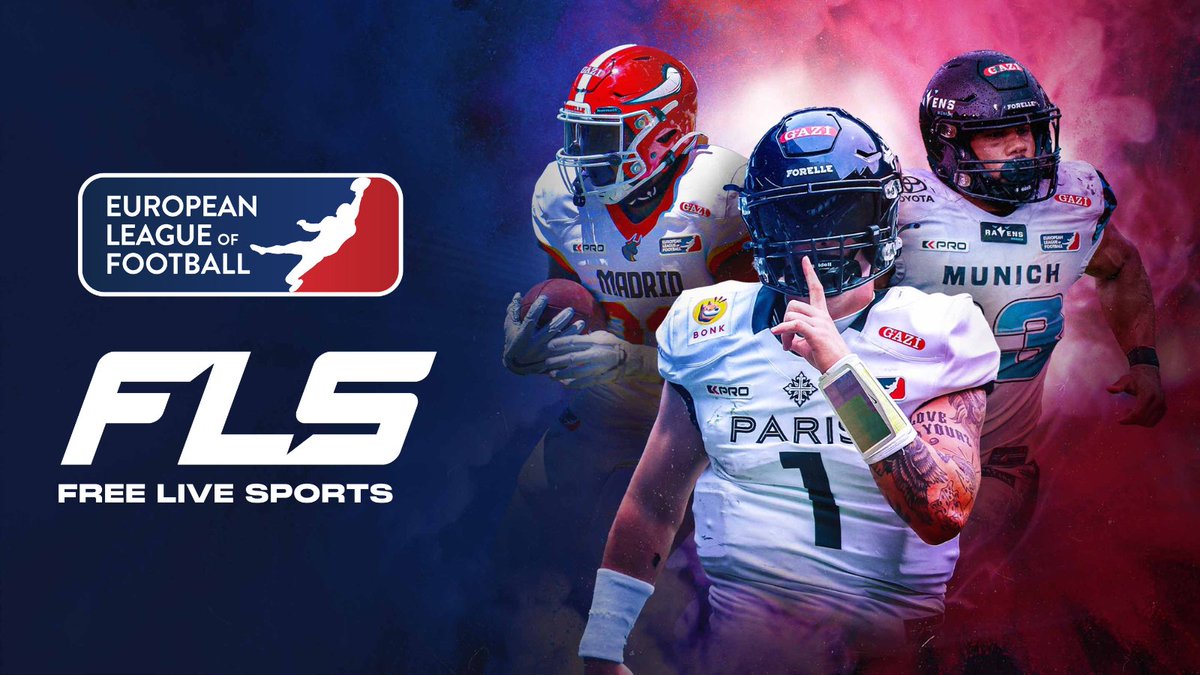 FreeLiveSportsX's tweet image. 🏈 Back-to-Back Games From the 2024 Season – All Day, Every Day on European League Football! @ELF_Official
Relive the action nonstop with epic matchups streaming around the clock.
🎥 Watch FREE: go.freelivesports.tv/ELF
📲 Stream on Apple TV, ROKU, Vizio, FireTV, iOS & Android