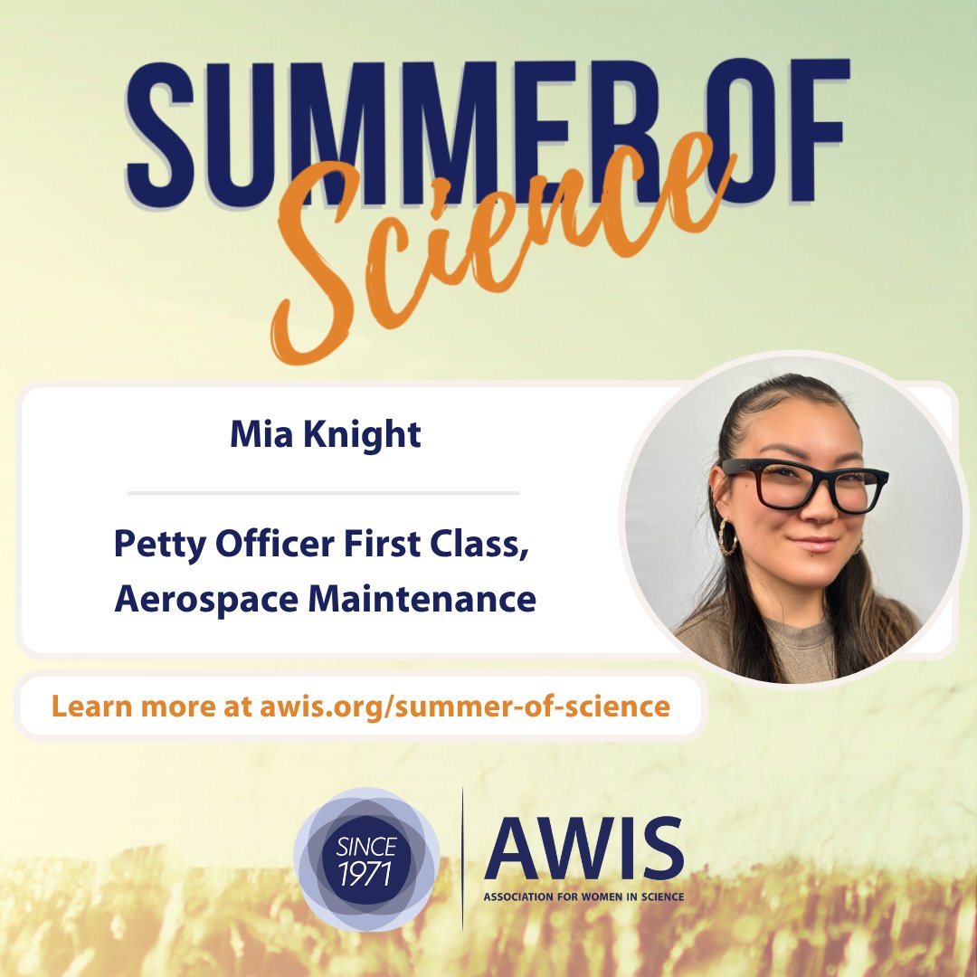 AWISNational's tweet image. Meet Mia Knight, a Petty Officer First Class in @AmericasNavy who’s training the next wave of FA-18 jet mechanics. Mia is pushing the boundaries of what’s possible through technical excellence and fearless leadership.
awis.org/resource/mia-k…
#WomenInSTEM #SummerOfScience