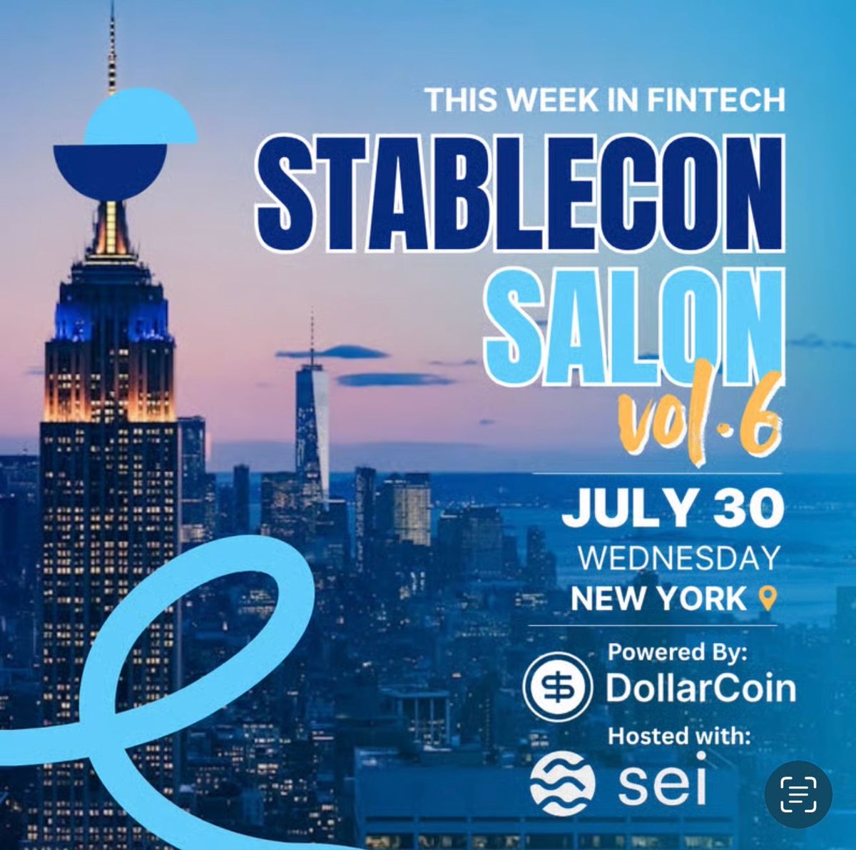 twifintech's tweet image. The Stablecon Salon is back in NYC 🗽
Join us Wednesday, July 30 from 18:00–21:30 for the next edition of our monthly series, powered by @Blockfinexcom @Dollarcoinxyz and hosted by @Sei_FND.
We’re bringing together the stablecoin community for an evening of real conversation…