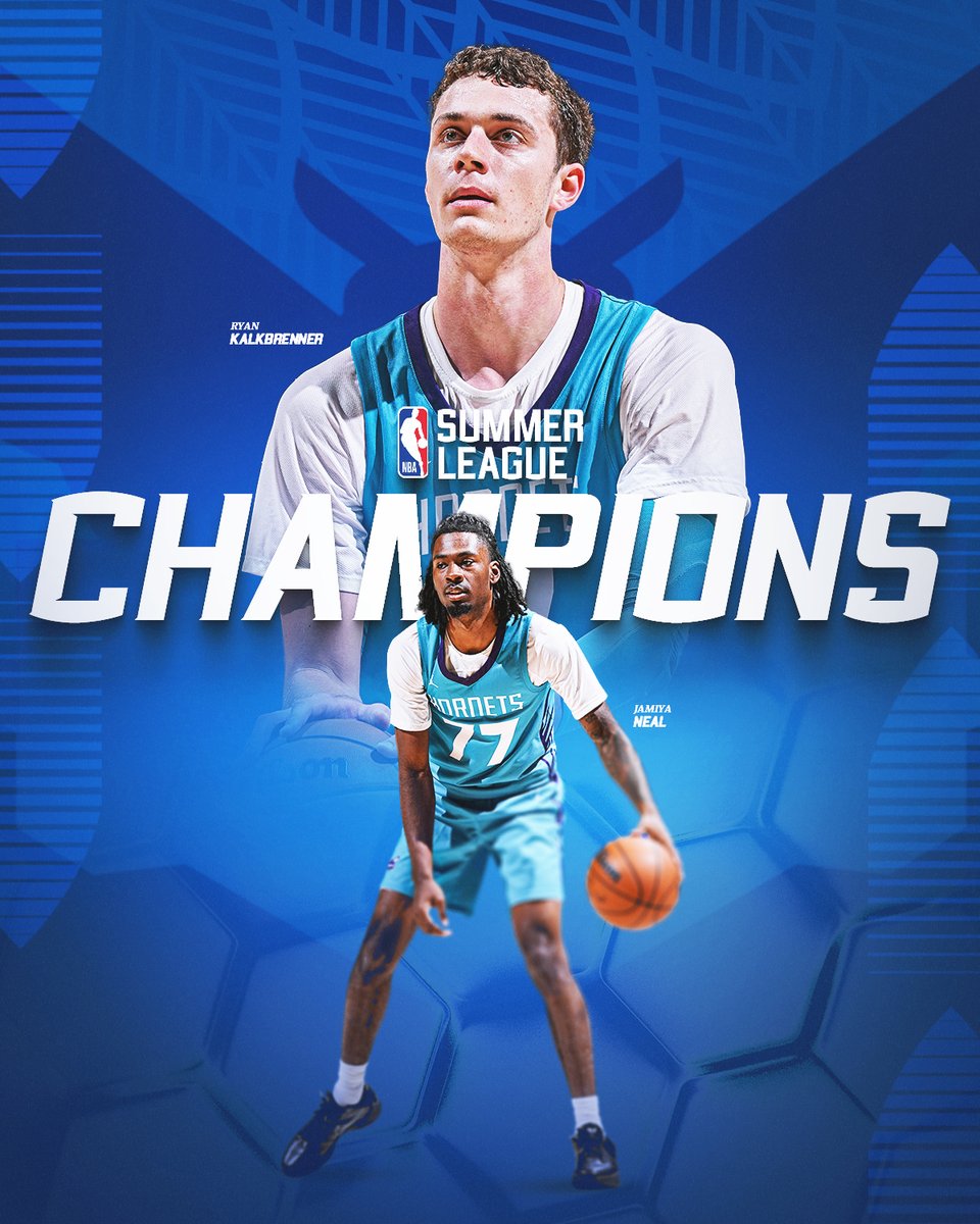 BluejayMBB's tweet image. Summer League Champs 🏆.
Congrats to Ryan and Jamiya!
#Projays x @hornets | @RyanKalkbrenner | @jamiyaneal_