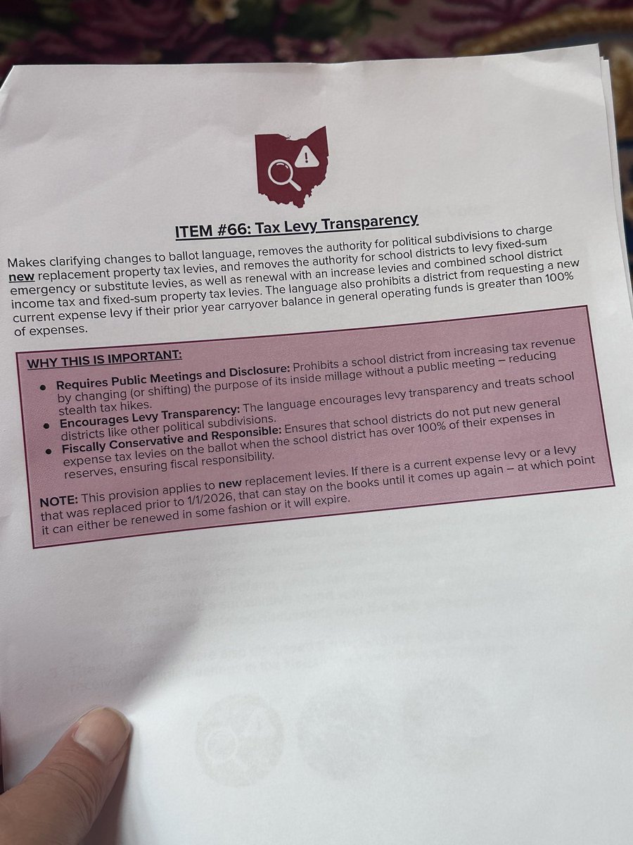 clickforohio's tweet image. In a vote for transparency, we made a down payment on property tax reform by overriding veto #66. More must be done! All Dems present voted against reform.