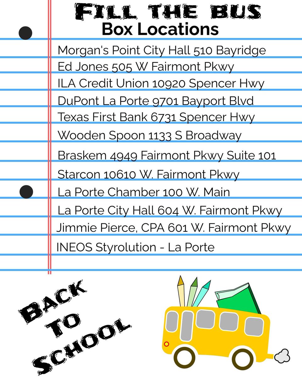 #FillTheBus | 🚍 It’s almost time to Fill the Bus! 📚

Join us and help make a difference! Come out and donate school supplies to help local students succeed. Bring your friends, family, and neighbors. The more donations we receive, the more students we can support! 

📅 July 25,