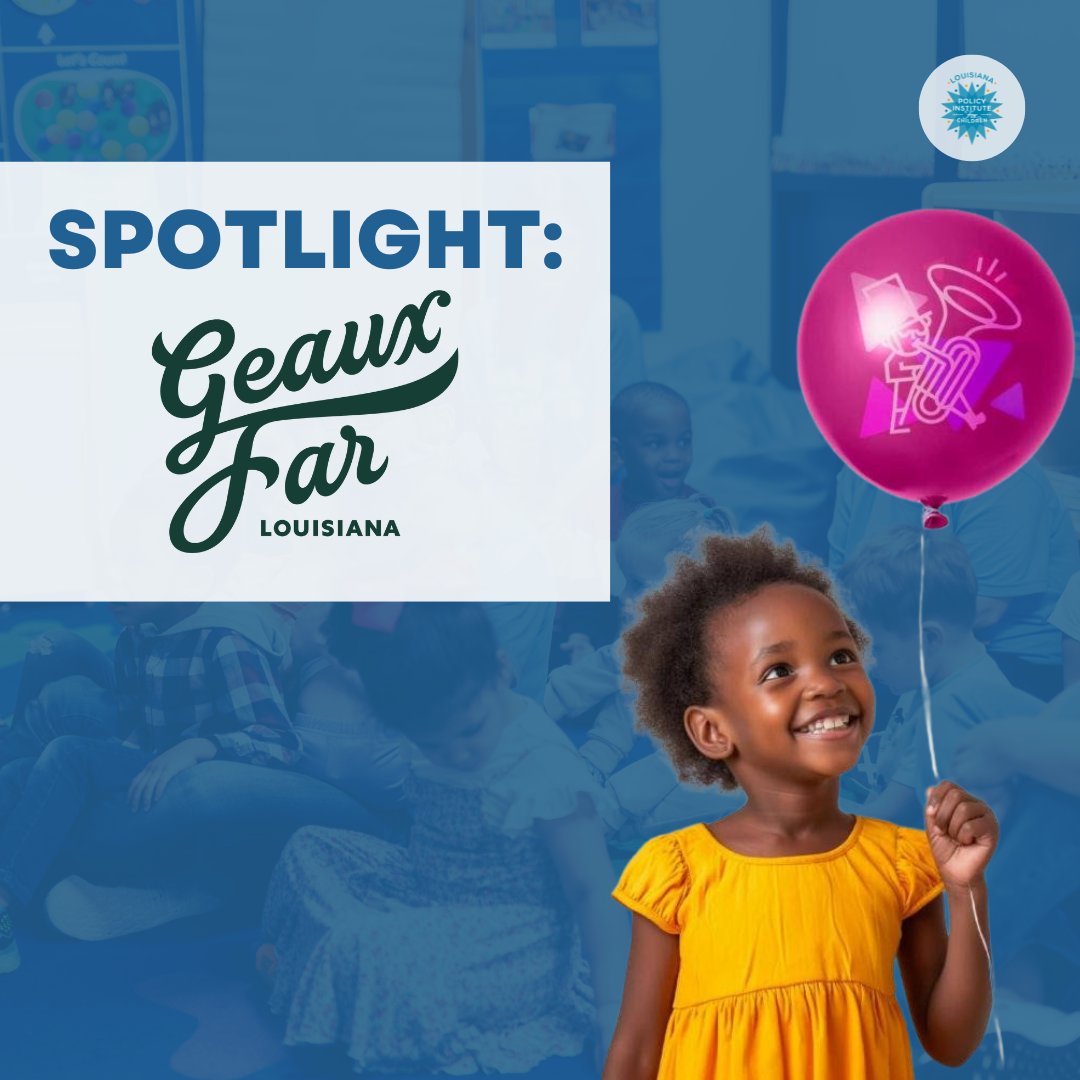 LA Policy Institute (@policyinstla) on Twitter photo We would like to spotlight <a href="/GeauxFarLA/">Geaux Far Louisiana</a>, a family- and provider-driven initiative that believes in an equitable, unified early childhood system centered on racial equity. 👶💙
🔗 To learn more about the Geaux Far Louisiana mission and community, go here: geauxfarla.org We would like to spotlight <a href="/GeauxFarLA/">Geaux Far Louisiana</a>, a family- and provider-driven initiative that believes in an equitable, unified early childhood system centered on racial equity. 👶💙
🔗 To learn more about the Geaux Far Louisiana mission and community, go here: geauxfarla.org