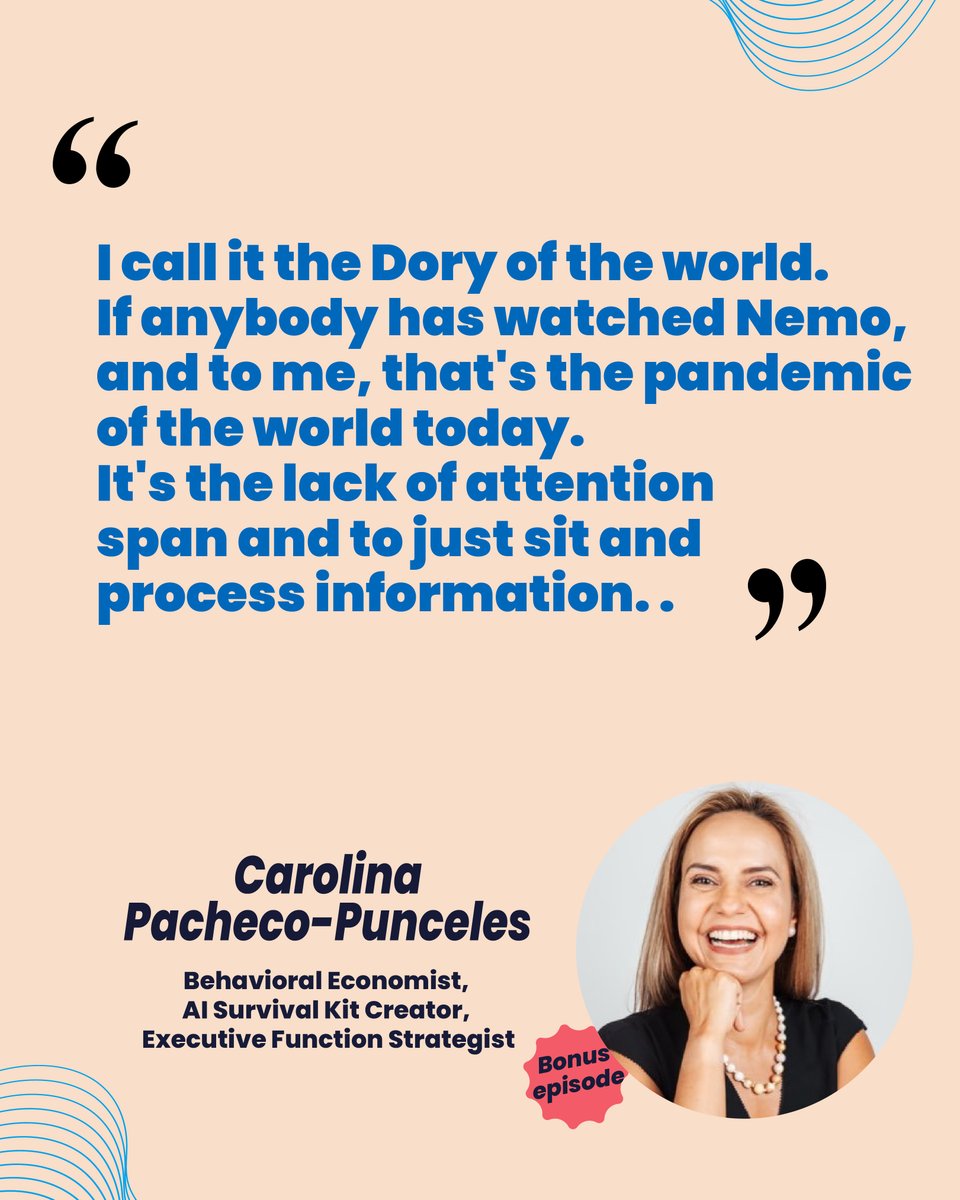 There are some startling insights in this first part of a two part series with Caroline Pacheco-Punceles! 

Carolina is a behavioral economist, and she emphasizes the need for practical strategies to enhance critical thinking and attention spans.

f.mtr.cool/exedtdbvlw