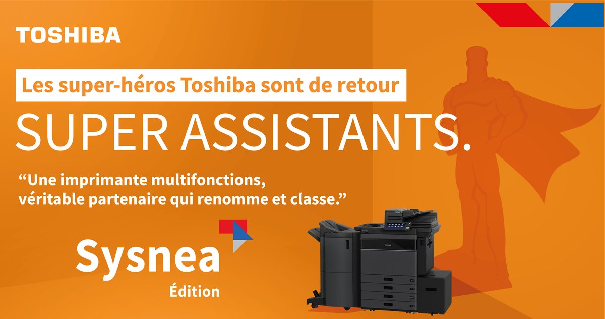 🤖 Une simple #imprimante multifonctions ? Non… un super assistant de bureau signé Toshiba !

Et si votre imprimante multifonctions faisait plus que simplement imprimer
ou numériser ?

Avec #Sysnea Édition, vous gagnez un véritable assistant intelligent au quotidien.