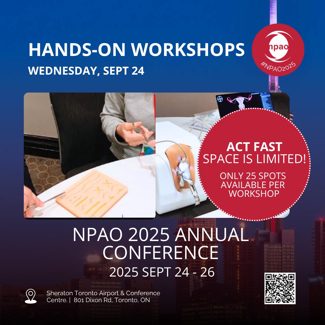 Our hands-on workshops are filling fast!
Only 25 spots available per workshop - secure yours today and enhance your clinical practice with practical, skill-building experiences.
Act fast ⏱ space is limited!  

Mark your calendars, spread the word, and get ready for an