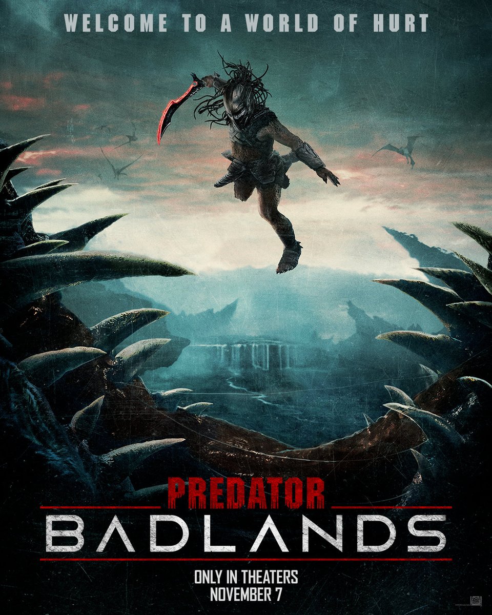 HollywoodHandle's tweet image. New poster for ‘PREDATOR: BADLANDS.’
In theaters on November 7.!