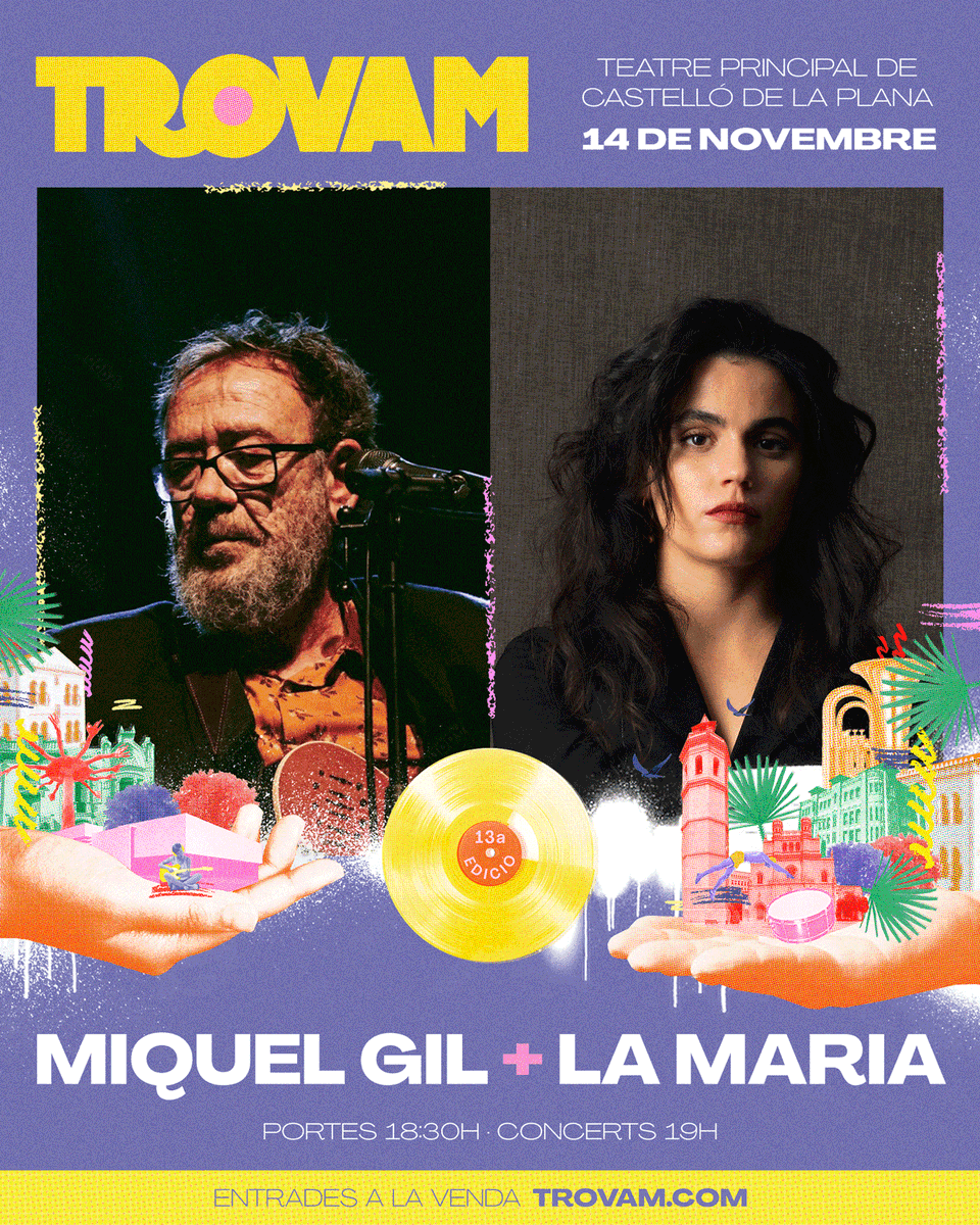 noticies_d's tweet image. FIRA TROVAM// Ja a la venda les entrades per al concert de Miquel Gil i La Maria a la Fira Trovam 2025!
noticiesdigitals.com/ja-a-la-venda-…
#concert #MiquelGil #LaMaria @FiraTroVAM #noticies #cultura