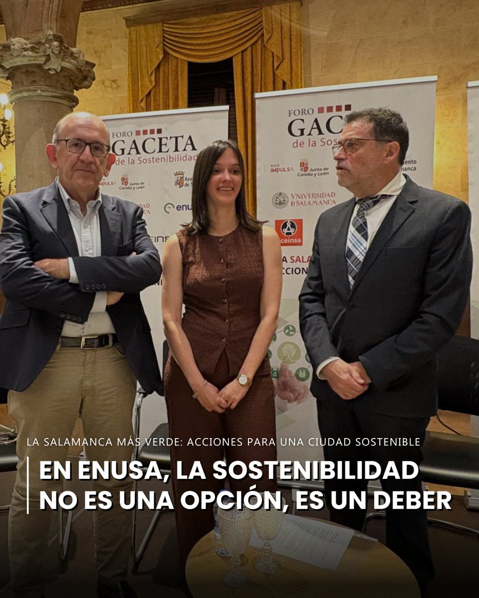 El pasado martes participamos en el Foro #GACETA de la Sostenibilidad "La #Salamanca más verde: acciones para una ciudad sostenible", celebrado en el Casino de Salamanca.

Seguimos reforzando nuestro compromiso con un futuro más responsable, eficiente y sostenible.

#ENUSA