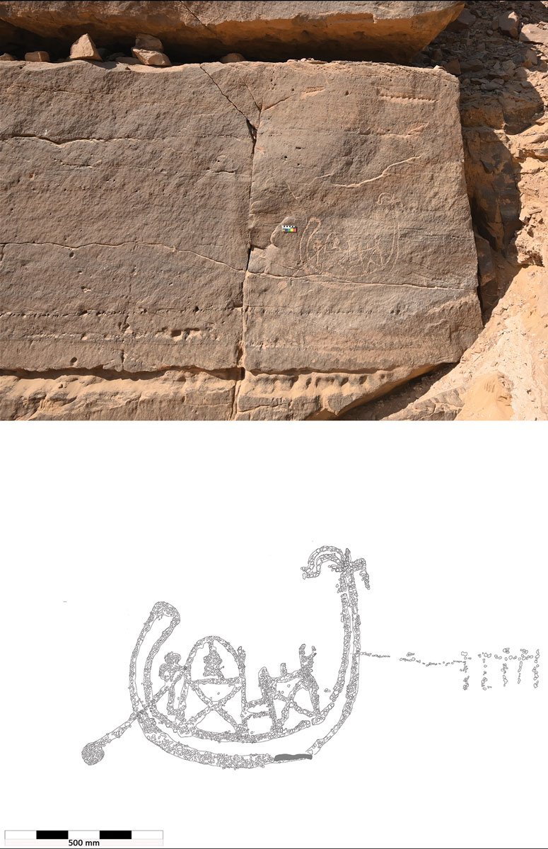 archaeologymag's tweet image. Near Aswan in Egypt’s Lower Nile Valley, a rock art panel depicting styles worn by 1st Dynasty royalty was likely made at the end of the 4th millennium B.C., when Egypt was transitioning into a unified kingdom under the first pharaoh.
archaeology.org/news/2025/07/1…