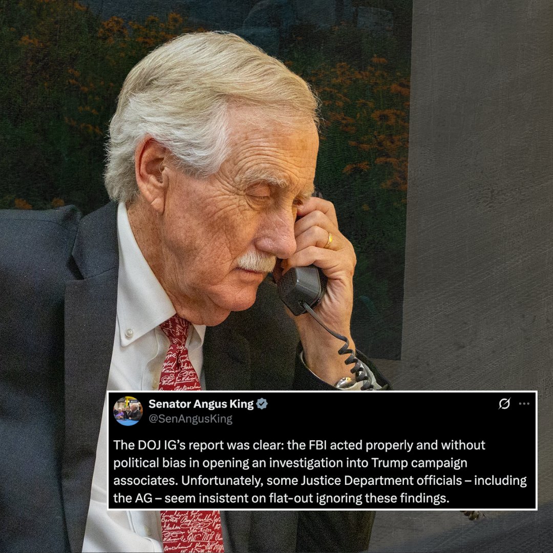 The Maine Wire (@themainewire) on Twitter photo Should <a href="/SenAngusKing/">Senator Angus King</a> resign for peddling the false Russia, Russia, Russia hoax? Should <a href="/SenAngusKing/">Senator Angus King</a> resign for peddling the false Russia, Russia, Russia hoax?