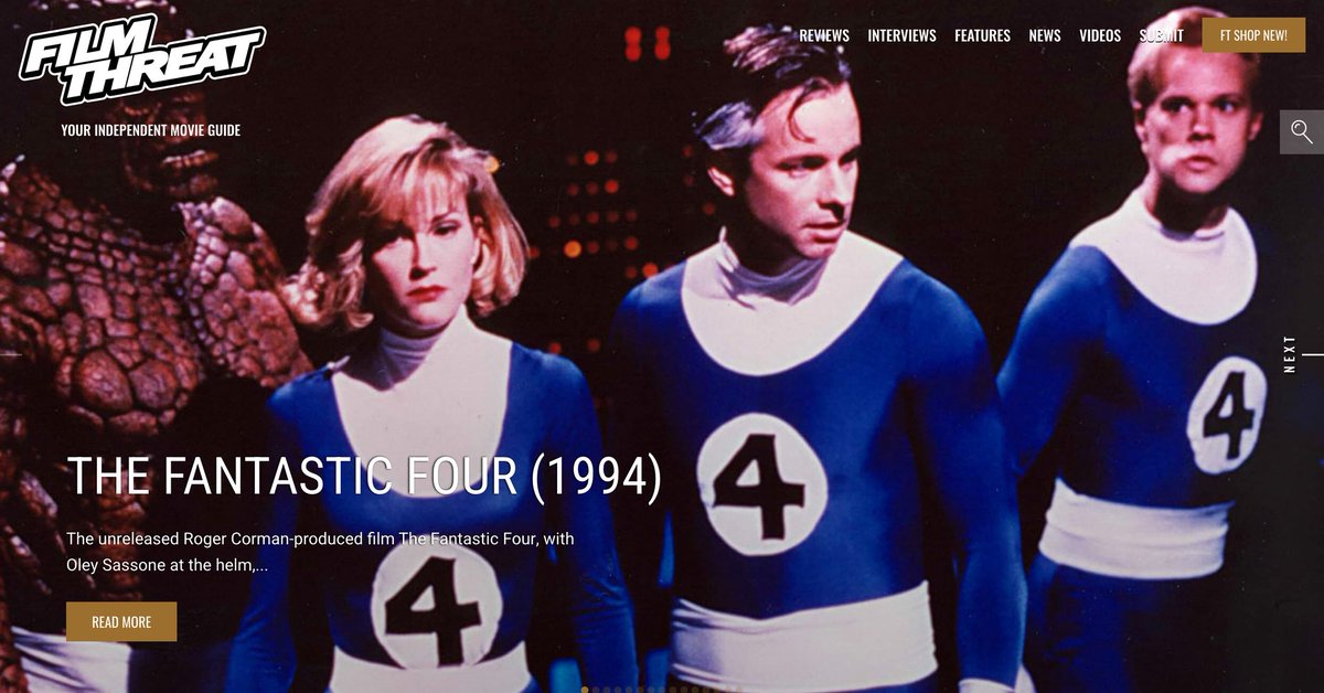 FilmThreat's tweet image. "…cheesy, but still pretty cool." Alan Ng looks at the "lost" Roger Corman-produced superhero film The Fantastic Four.
filmthreat.com/reviews/the-fa… #SupportIndieFilm #FantasticFour #Marvel #RogerCorman