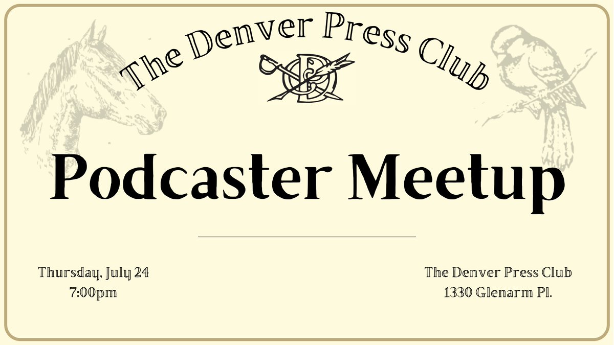 RicksSoSlick's tweet image. Are you interested in podcasting? Already have a show?
Come out to the Denver Press Club this Thursday, 7/24 at 7:00 pm MT for a podcaster happy hour!