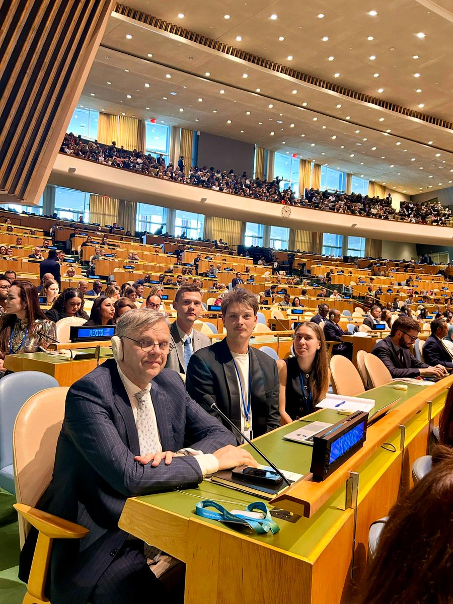 LithuaniaUNNY's tweet image. 🇱🇹PR @rytispaulauska leading🇱🇹delegation to the 2025 #HLPF ministerial opening. With &lt;5 years left to achieve the #SDGs and only 35% on track, we must redouble efforts in this final stretch. Conflicts remain the greatest threat to sustainable development. #Lithuania continues to…