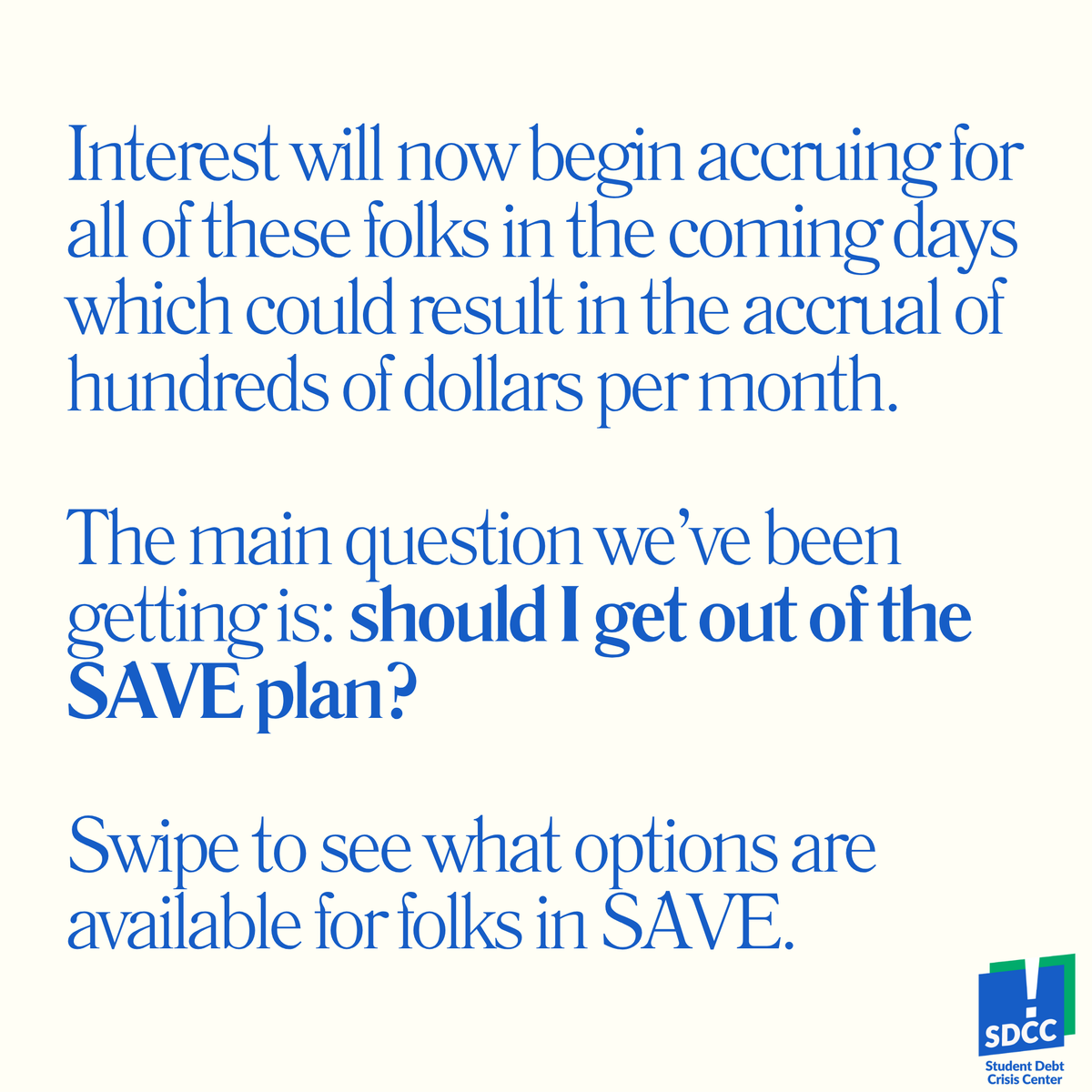 DebtCrisisOrg's tweet image. 🚨 A must-read if you&apos;re currently enrolled in the SAVE Plan! Check out the latest updates and potential next steps as you consider your options.