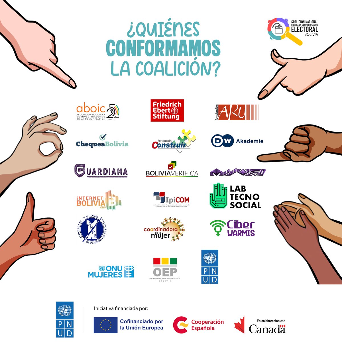 LabTecnoSocial's tweet image. 🇧🇴🗳 Considerando los riesgos que representa la #desinformacion para las #EleccionesBolivia2025, muchas organizaciones de la sociedad civil sumamos esfuerzos y poner en funcionamiento la primera Coalición Nacional contra la Desinformación Electoral en Bolivia.   

Conócenos 🤖👇.