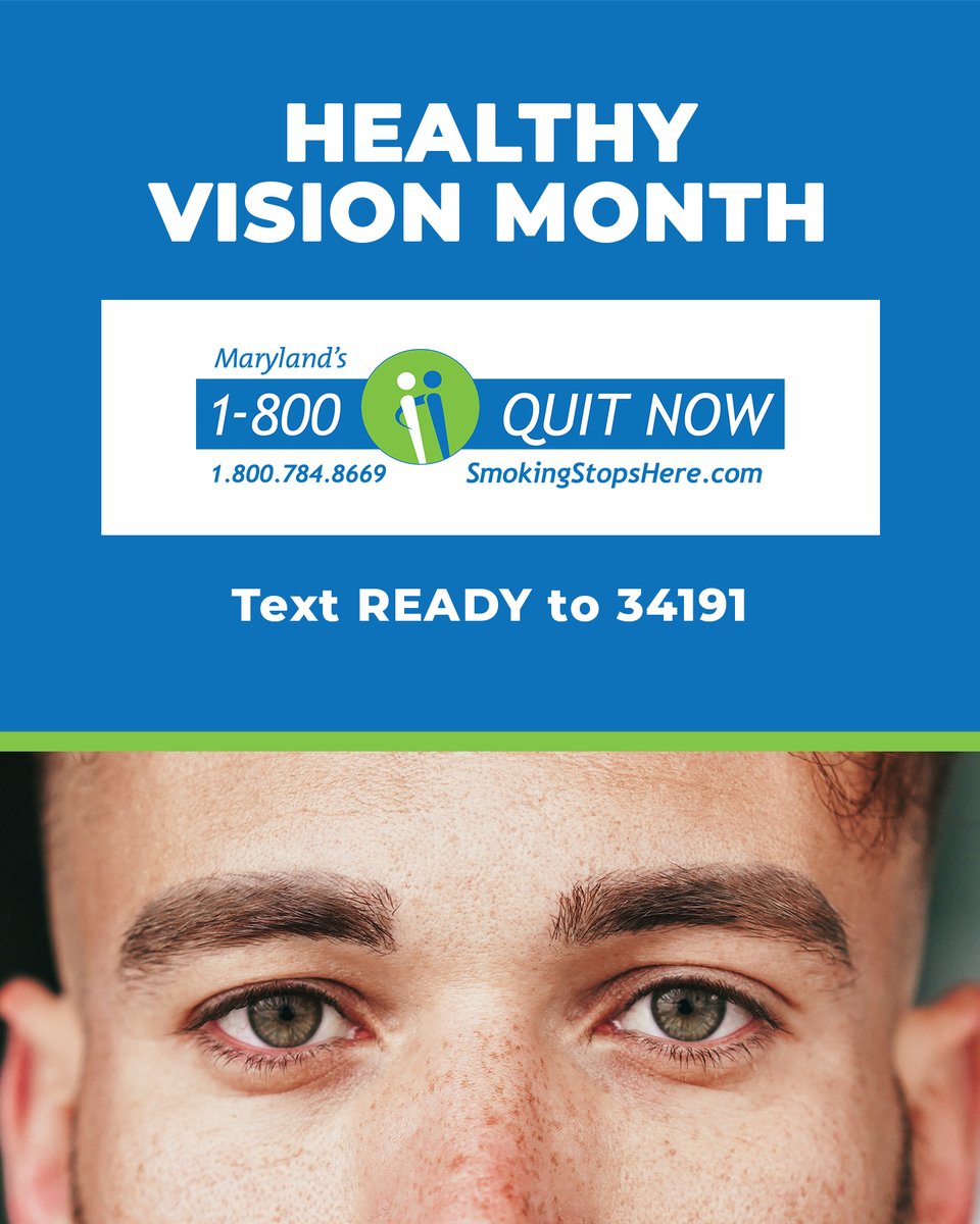 MDHealthDept's tweet image. Did you know that smoking increases your risk of cataracts by two to three times compared to non-smokers*? You can quit. For free help, text READY to 34191. To learn more, visit: bit.ly/3GcmxI1
*Source: @CDCgov