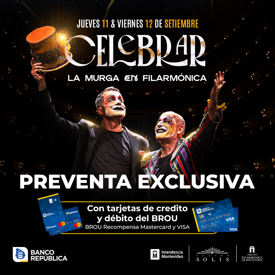 ✨ Lo clásico y lo popular, juntos en escena.

🎟️ Preventa Exclusiva de Tu Banco para que disfrutes de un espectáculo nacional imperdible: “Celebrar la Murga en Filarmónica”.

Conocé más en nuestro sitio Beneficios.