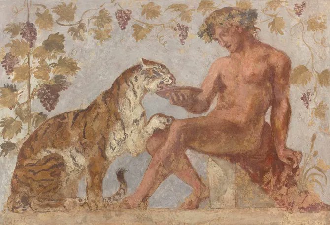 ClassicalMyths's tweet image. "The God of the Vine was born of fire and nursed by rain, the hard burning heat that ripens the grapes and the water that keeps the plant alive." 🍇#MythologyMonday
Painting by Eugène Delacroix. Photo: © Musée du Louvre/Hervé Lewandowski