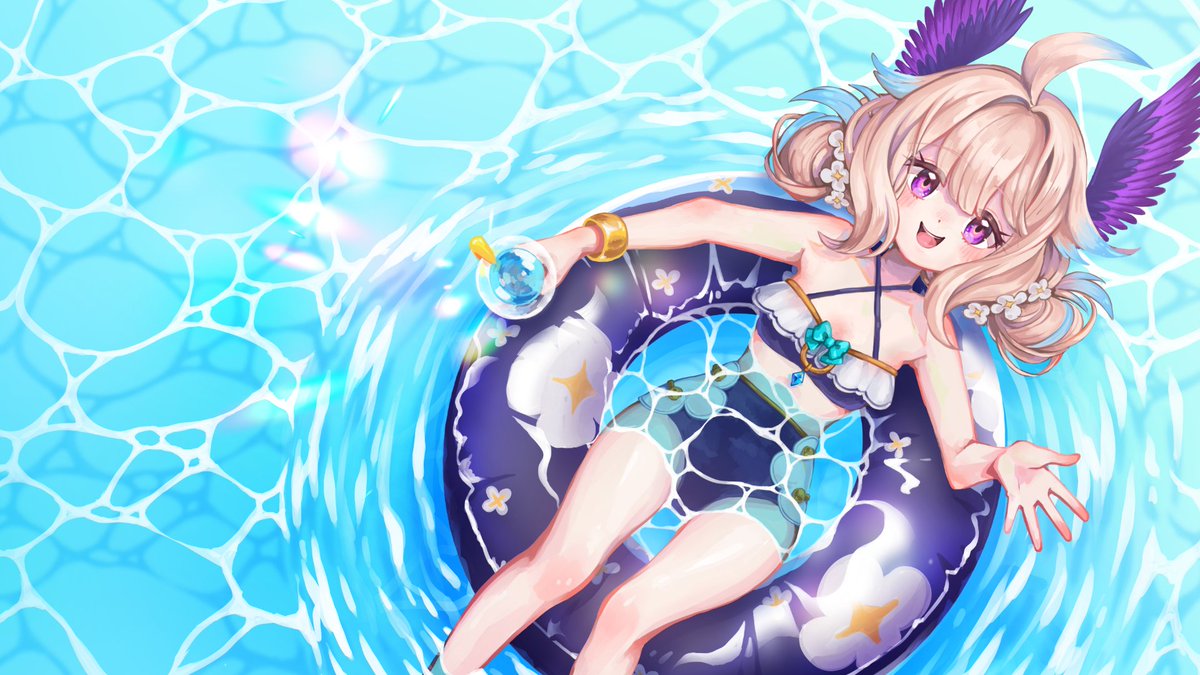 只有夢中才有辦法看到的Enna媽咪......🥵
泳裝款式是根據我在2022年畫過的泳裝fan art改造的🥰
老實說我更喜歡貧乳泳裝，因為我喜歡可愛的款式，而貧乳Enna更可愛...但我這次畫的實在太大了🥵

&amp;不是很確定該怎麼上tag，所以看起來該放的，我都放了👀💦
#エナーアート #Palouette #Ennassets #Alouwet