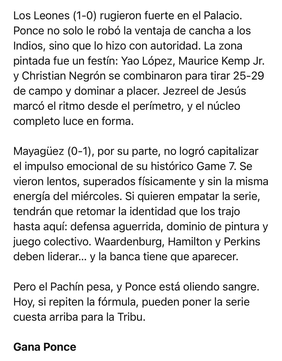 ElFantasmaFufi's tweet image. MAYAGÜEZ EN PONCE, JUEGO 2 – SEMIFINAL, 8:00 PM – YOUTUBE
#BSN #BSNPR #PUERTORICO 🏀