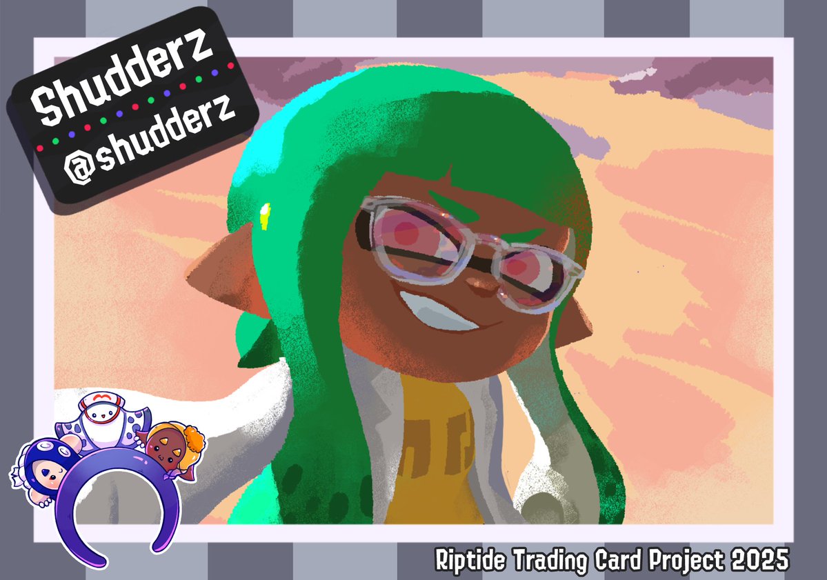 splatLANart's tweet image. We got @Shudderz11 for today!
"This is my first time going to Riptide and participating in this project! I'm so excited to give out my cards to everyone!!"
She's a newcomer to the project and the LAN itself, so we'll give her a warm welcome by getting her card at Riptide! π