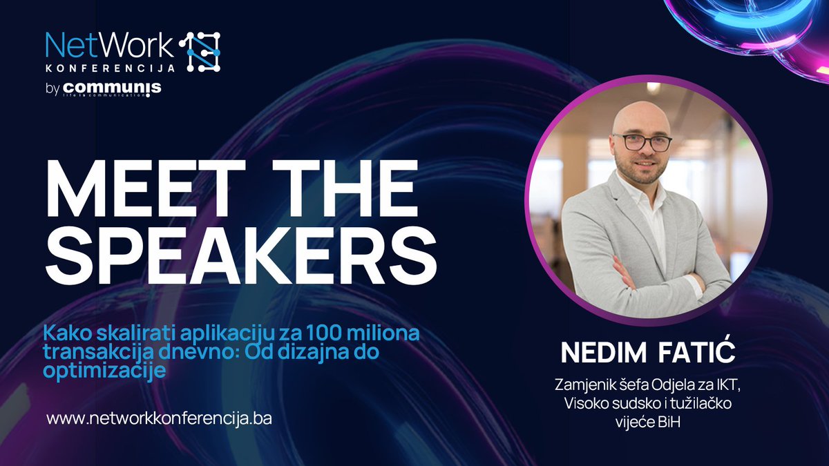 Ovogodišnji debitant, Nedim Fatić će vas provesti kroz razvojni proces, od prve skice sistema pa sve do platforme koja svakog dana obradi više od 100 miliona transakcija.
🔍 Kako prepoznati kritične tačke? Kako graditi skalabilno? Kako razmišljati veliko?
#NetworkBiH #Network13