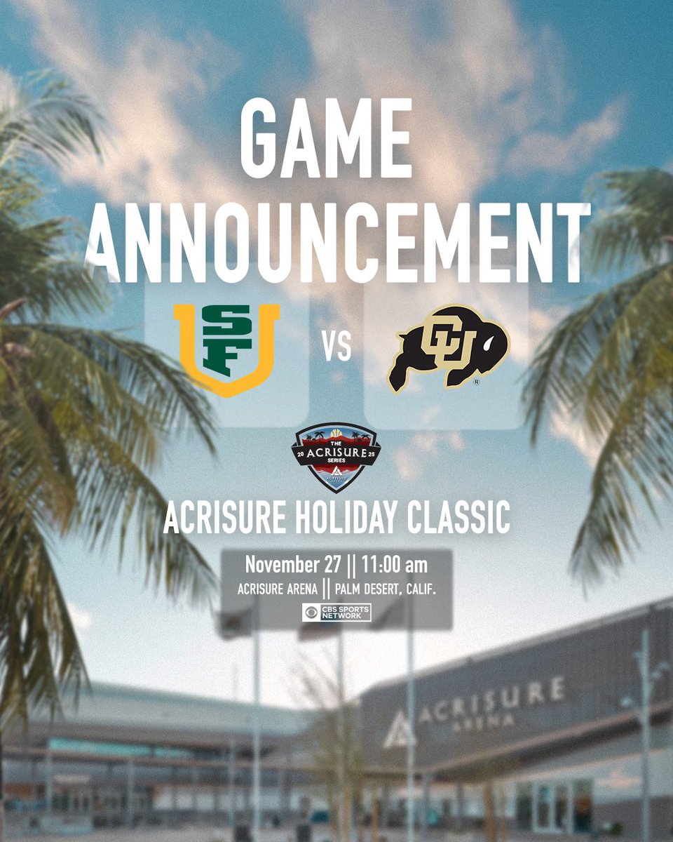 USFDonsMBB's tweet image. Beginning with the Buffs 🦬
📰Full Release: rb.gy/ptph4d
#USFDons | #WCChoops