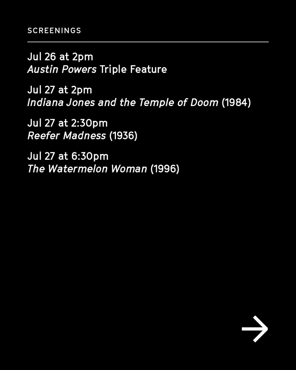 AcademyMuseum's tweet image. This week:
• See SINGIN’ IN THE RAIN, MOONSTRUCK, INDIANA JONES + MORE
• Practical effects convo w/ Shane P. Mahan + Kaitlyn Yang
• See all three AUSTIN POWERS films in one groovy triple feature, with director Jay Roach in person
🎟️ acadmu.se/MuseumPrograms